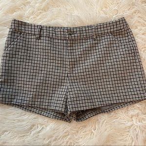 Wool Blend Plaid Women's Shorts